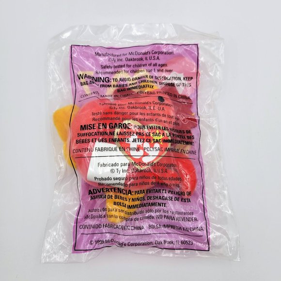 Strut The Rooster #7 McDonald’s Toy Retired 1999 New Sealed TY Teenie Beanie Bab - Picture 4 of 7